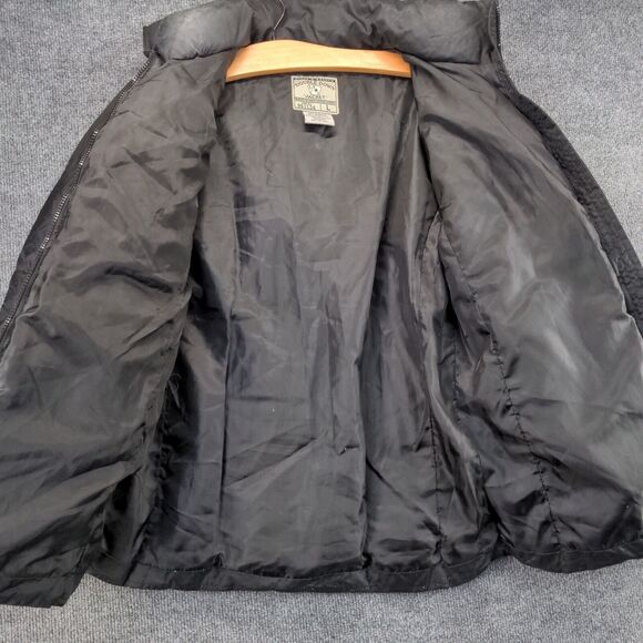 Steve & Barry's Double Down Puffer Jacket Womens Size L Black Full Zip #961124 - Picture 13 of 14